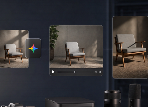 DIMA Media Studio generating startup ads, product shots, and social creative