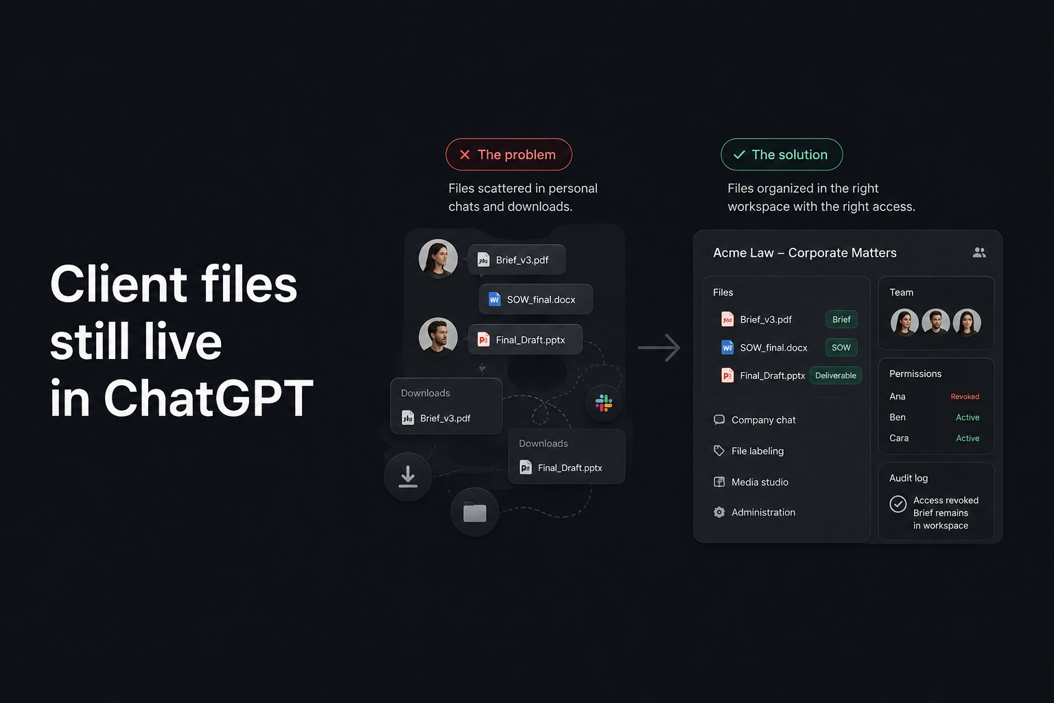 Client files still live in ChatGPT