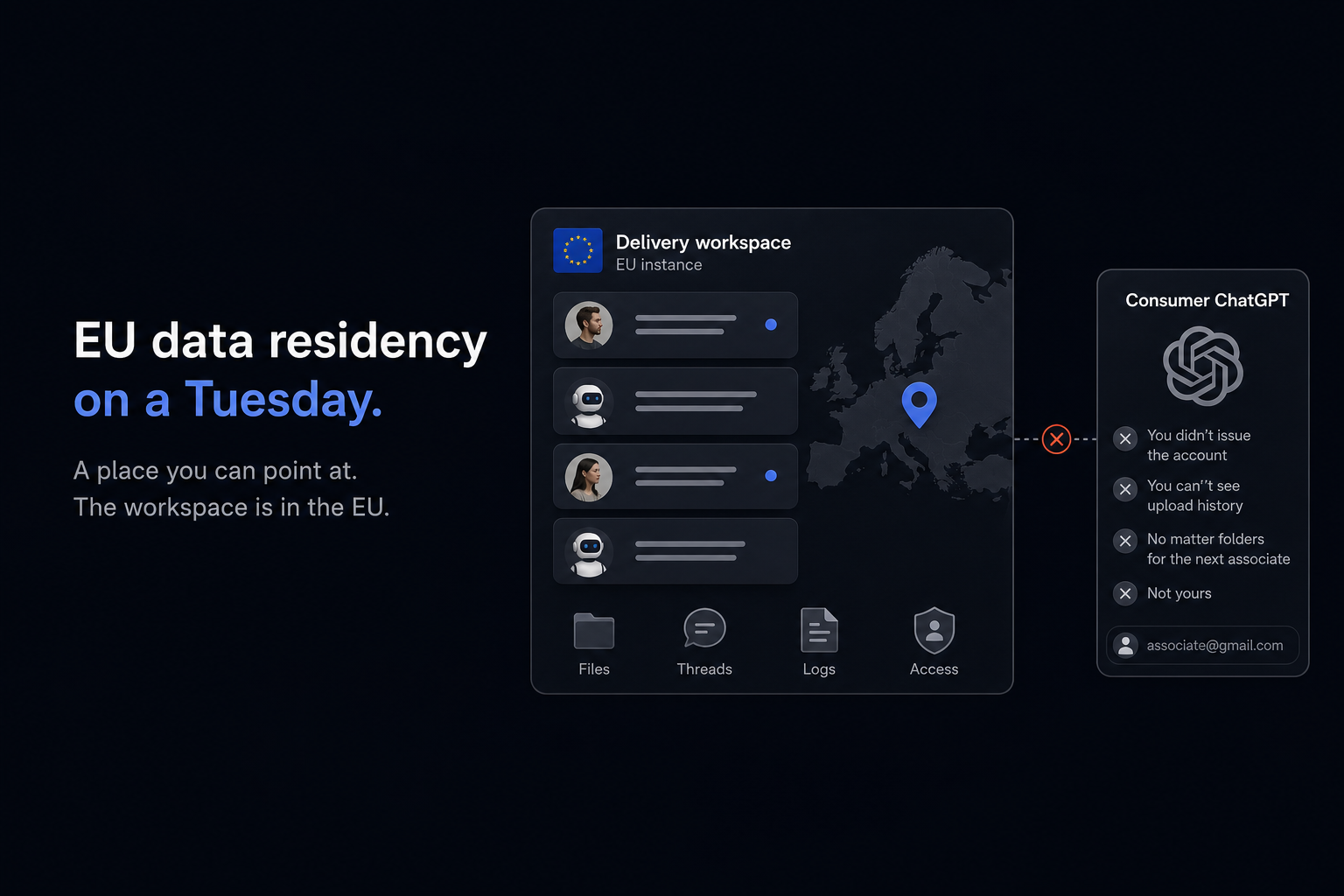 EU data residency for AI at work